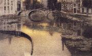 Memory of Bruges,The Entrance of the Beguinage Fernand Khnopff